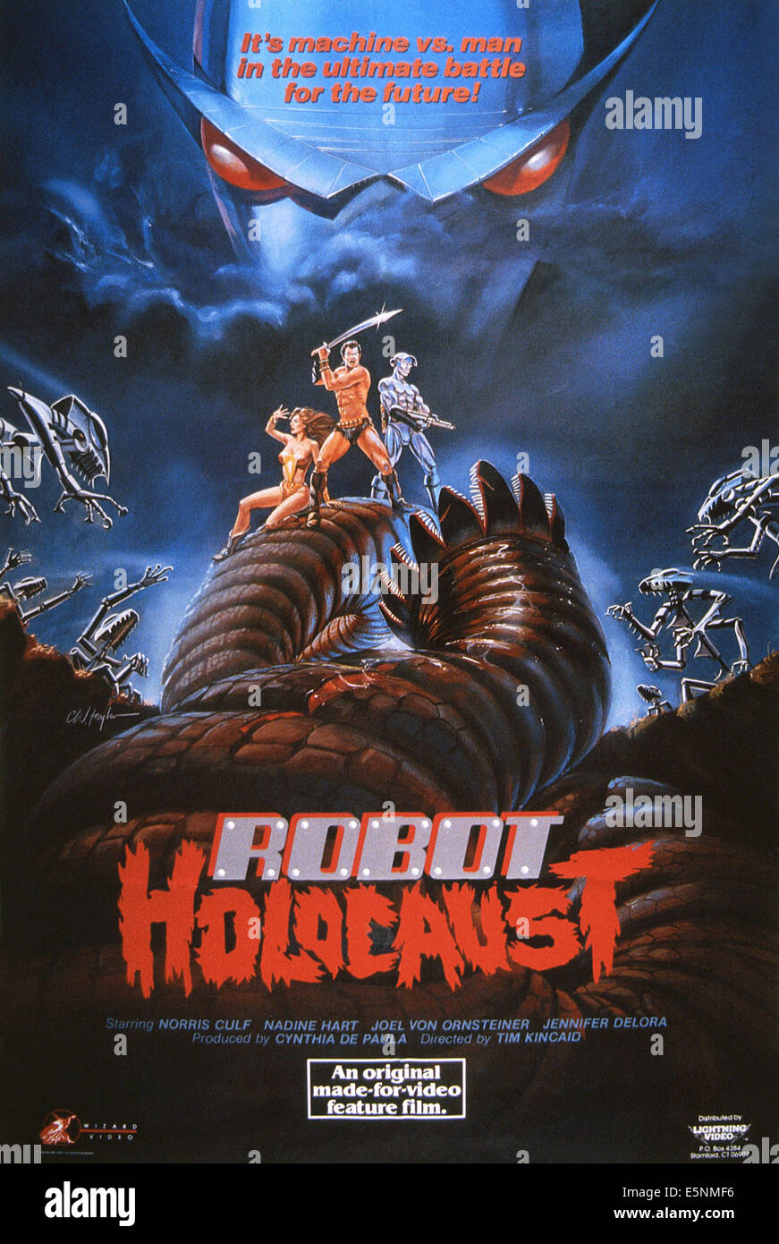 ROBOT HOLOCAUST, US-Plakat, 1986, © Empire Bilder/Courtesy Everett Collection Stockfoto