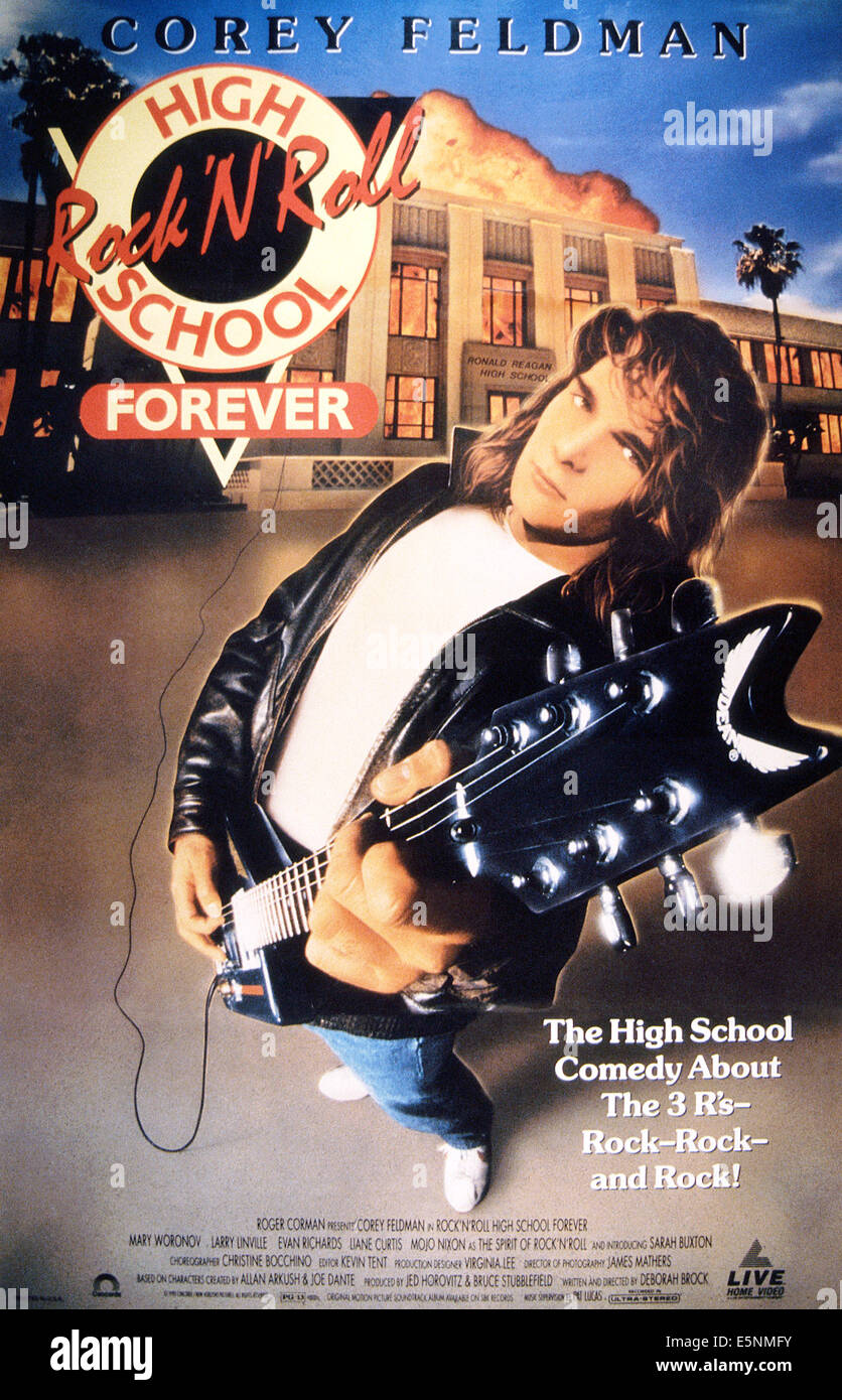 ROCK ' n ' ROLL HIGH SCHOOL FOREVER, US-Poster, Corey Feldman, 1991, © Concorde/Courtesy Everett Collection Stockfoto