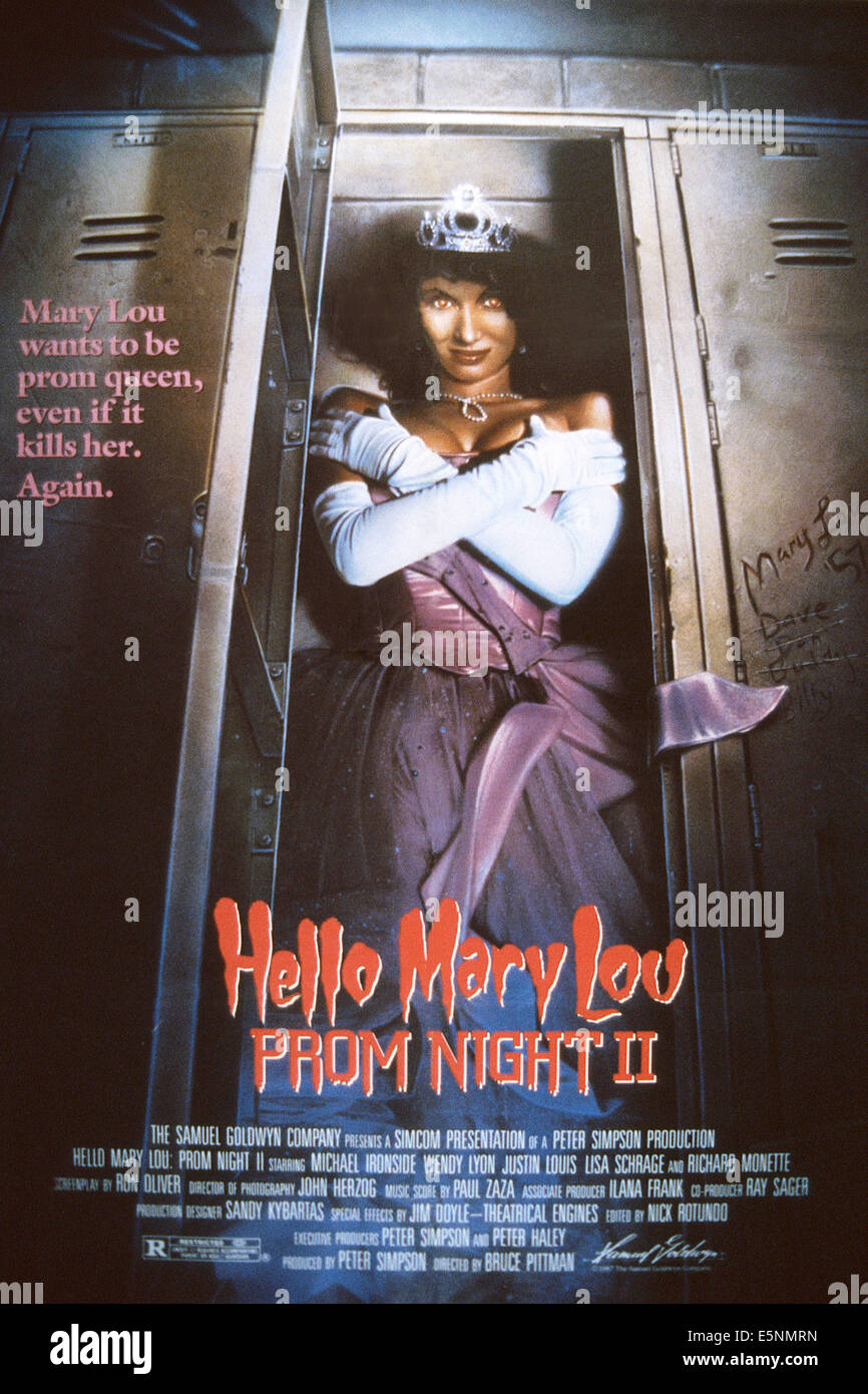 Hallo MARY LOU: PROM NIGHT II, (aka PROM NIGHT II), US-Plakat, 1987, © Samuel goldwyn/Courtesy Everett Collection Stockfoto