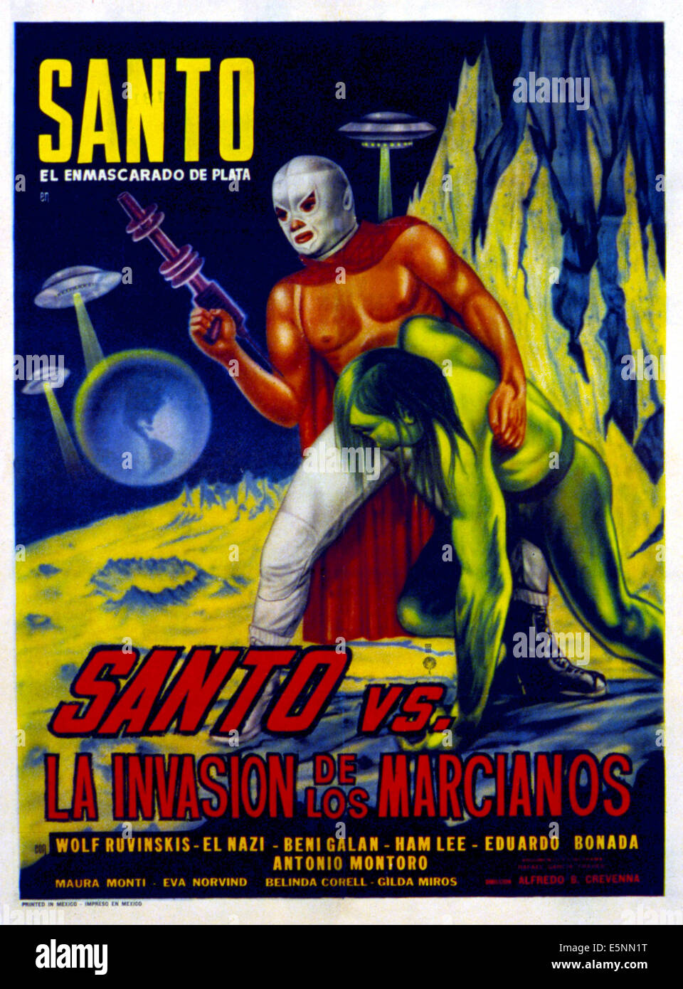 SANTO VS. DIE MARSMENSCHEN, Santo, 1966 Stockfoto