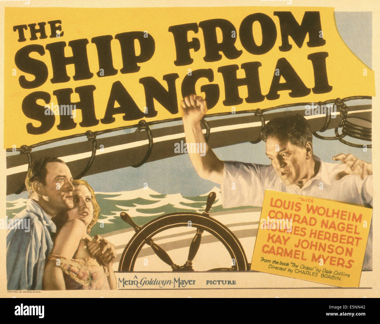 DAS Schiff aus SHANGHAI, uns Poster, von links: Conrad Nagel, Kay Johnson, Louis Wolheim, 1930 Stockfoto