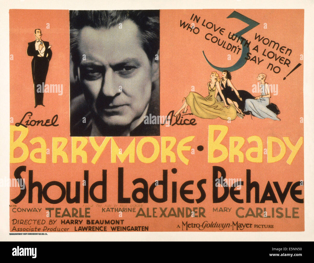 SOLLTEN Frauen Verhalten, US Lobbycard, Lionel Barrymore, 1933 Stockfoto