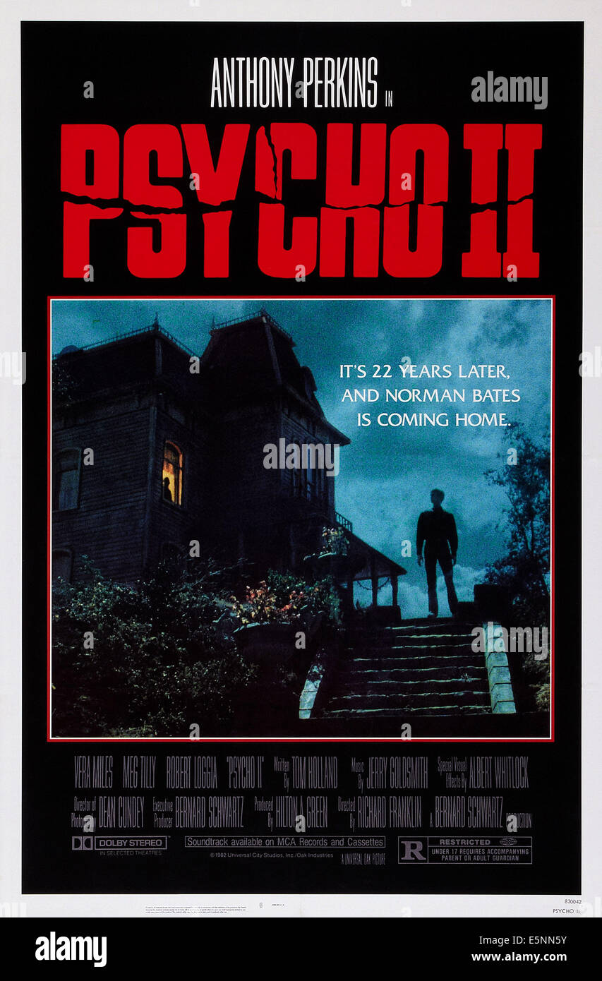 PSYCHO II, US-Plakat, 1983, © Universal/Courtesy Everett Collection Stockfoto