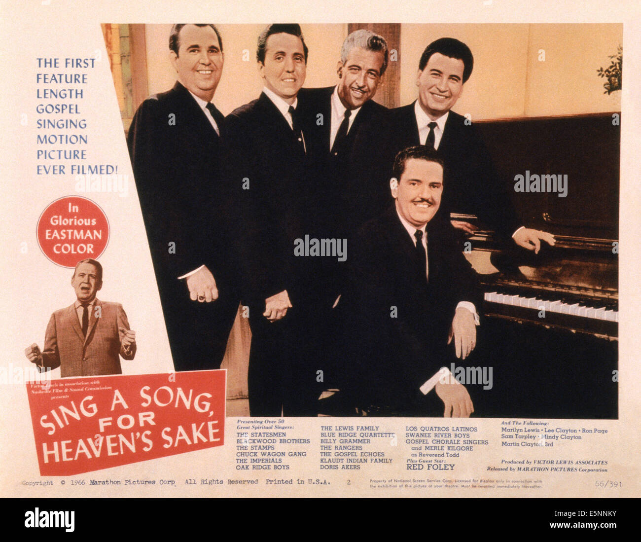 SING A SONG, für HEAVEN'S SAKE, US Lobbycard, die Staatsmänner: Rosie Rozell (links), Big Chief Wetherington (zweiter von rechts), Doy Stockfoto