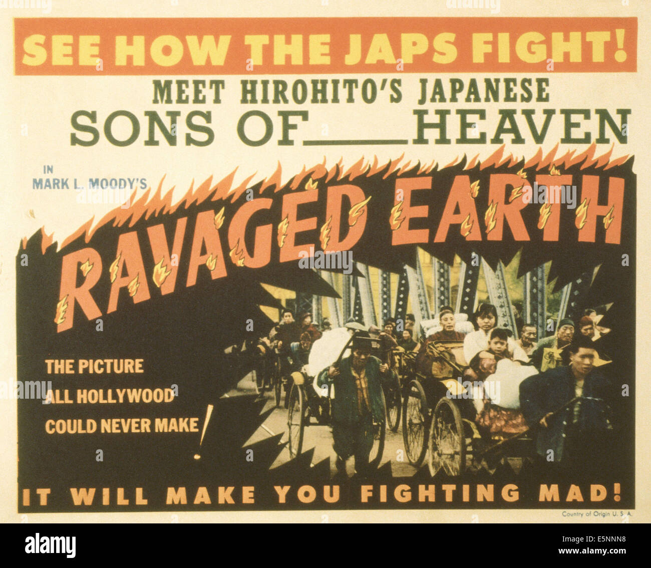 VERWÜSTETE Erde, US-Plakat, Anfang der 1940er Jahre Stockfoto