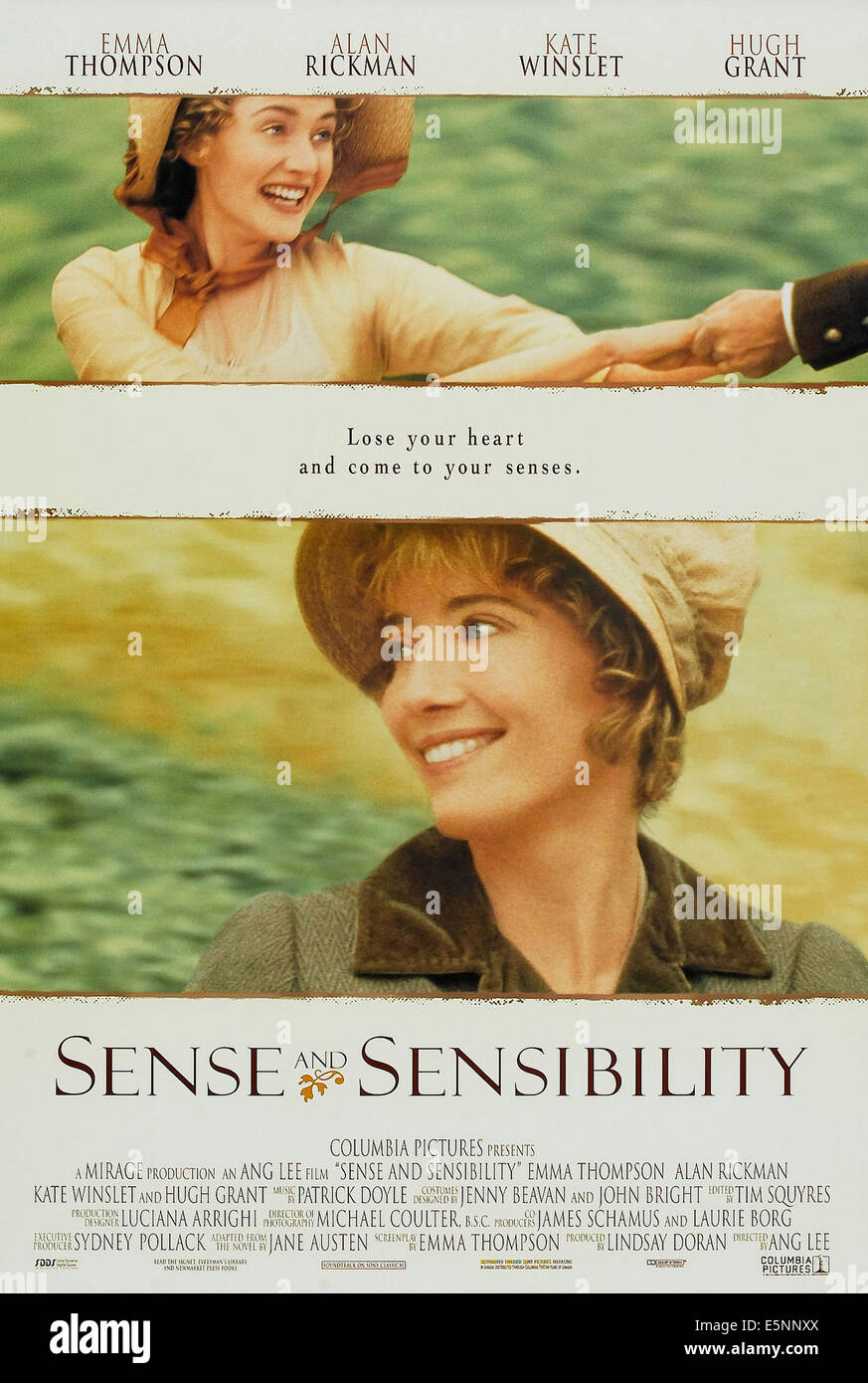 Sinn und Sinnlichkeit, US-Plakat-Kunst, von oben: Kate Winslet, Emma Thompson, 1995. © Columbia/Courtesy Everett Collection Stockfoto