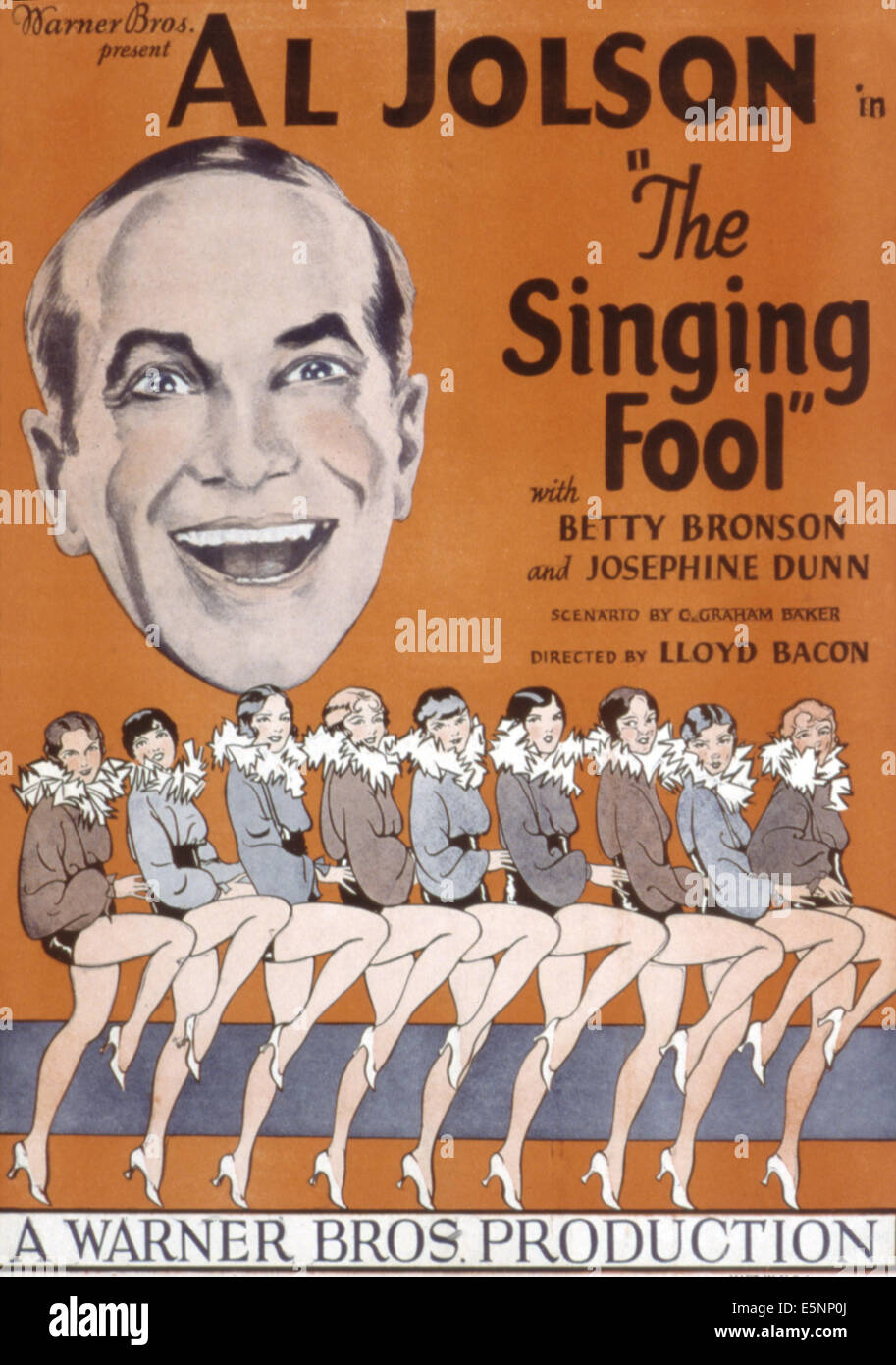 DER singende Narr, Al Jolson, 1928 Stockfoto