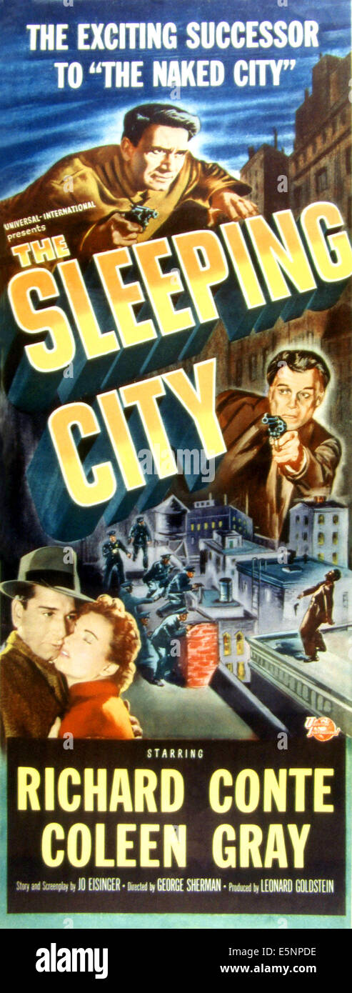 DIE schlafende Stadt, Richard Conte, Coleen Gray, Richard Taber, 1950 Stockfoto