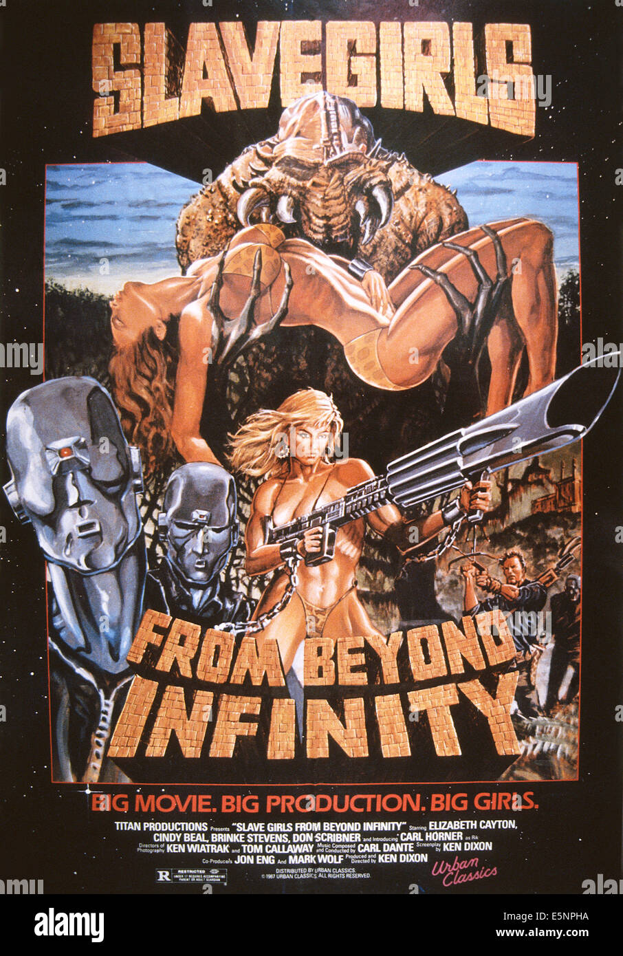 SLAVE GIRLS FROM BEYOND INFINITY, US Plakatkunst, 1987. © Urban Classics/Courtesy Everett Collection Stockfoto