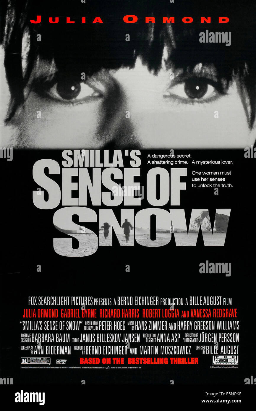 SMILLA Sinn für Schnee, US Plakatkunst, Julia Ormond, 1997. © Fox Searchlight Bilder/Courtesy Everett Collection Stockfoto