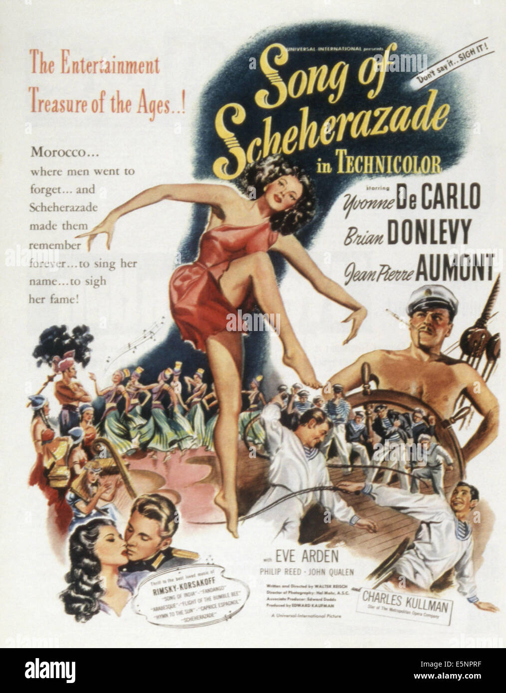 Lied der SCHEHERAZADE, Yvonne De Carlo, Brian Donlevys, Jean-Pierre Aumont, 1947 Stockfoto