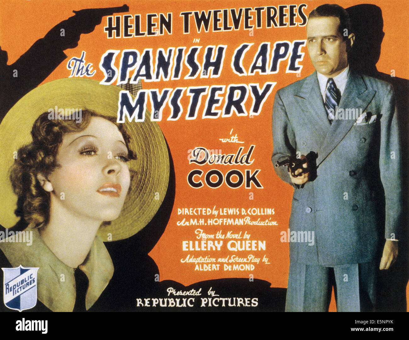 DAS spanische CAPE Geheimnis, von links, Helen Twelvetrees, Donald Cook (als Ellery Queen), 1935 Stockfoto