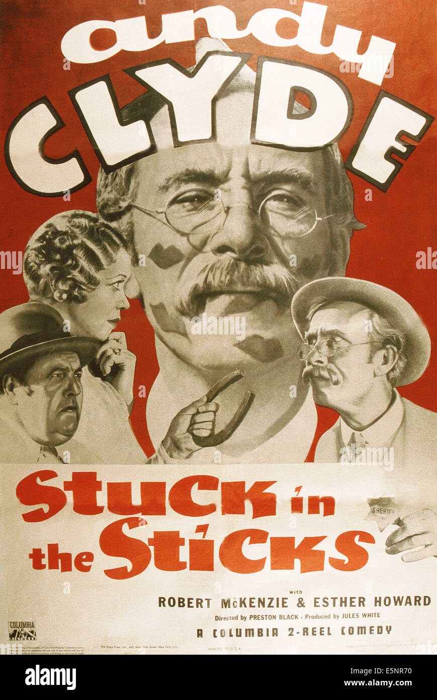 STUCK IN THE STICKS, US-Plakat-Kunst, von links: Robert McKenzie, Esther Howard, Andy Clyde 1937 Stockfoto