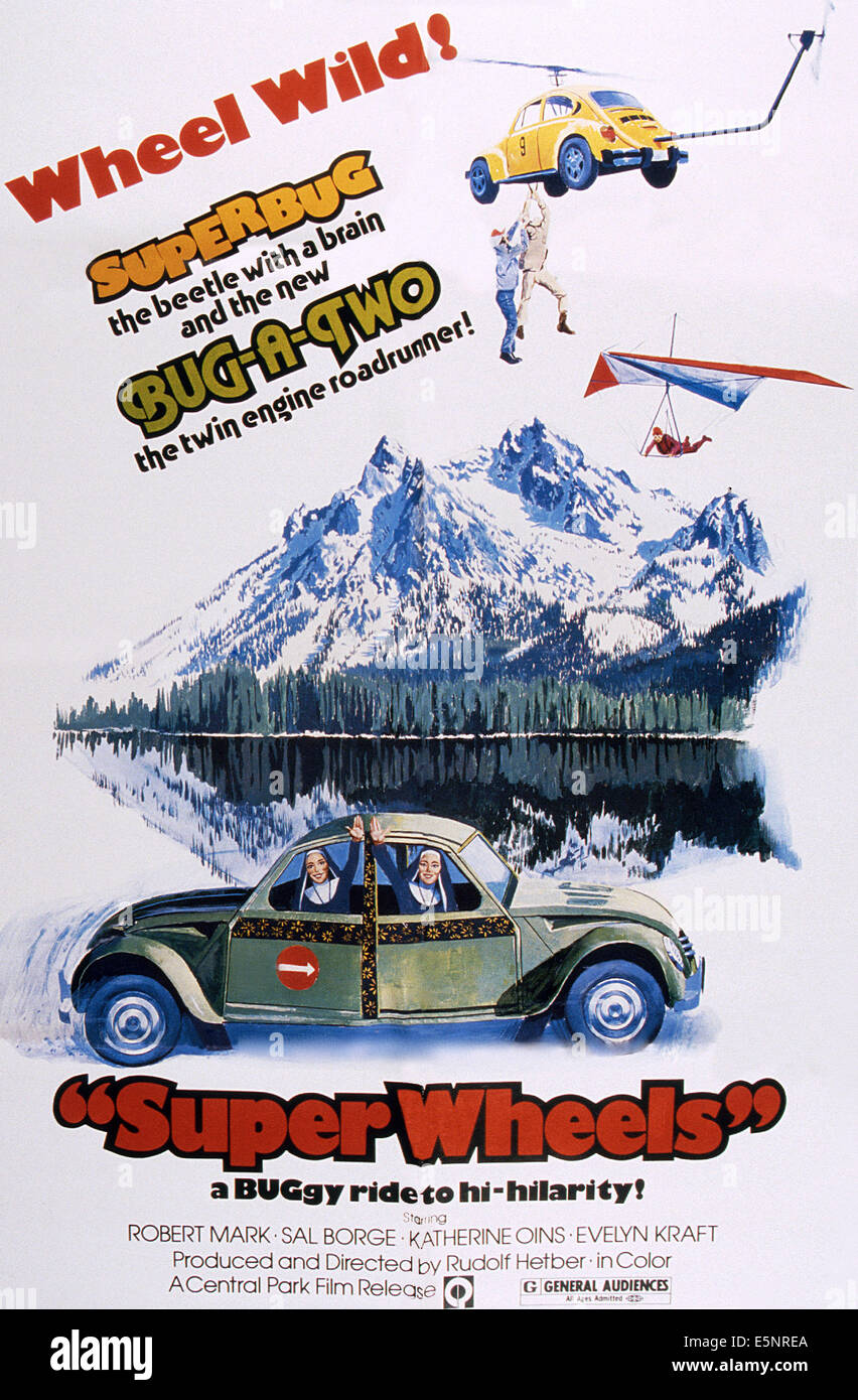 SUPERBUG, das VERRÜCKTESTE Auto der Welt, (aka SUPERWHEELS), US-Plakatkunst, 1975 Stockfoto