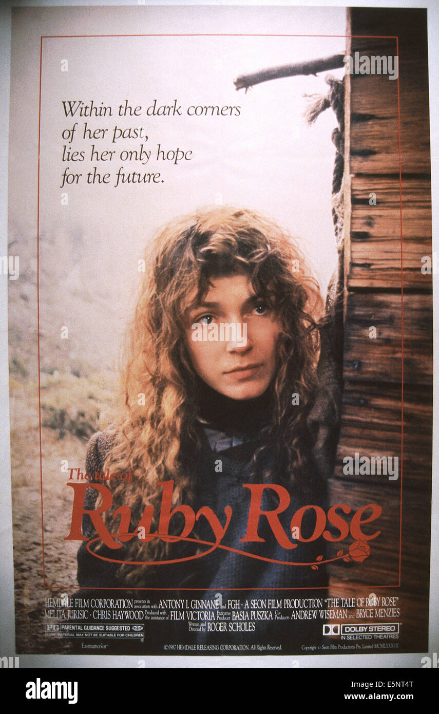 DIE Geschichte von RUBY ROSE, US-Plakat, Melita Jurisic, 1987, © Hemdale/Courtesy Everett Collection Stockfoto