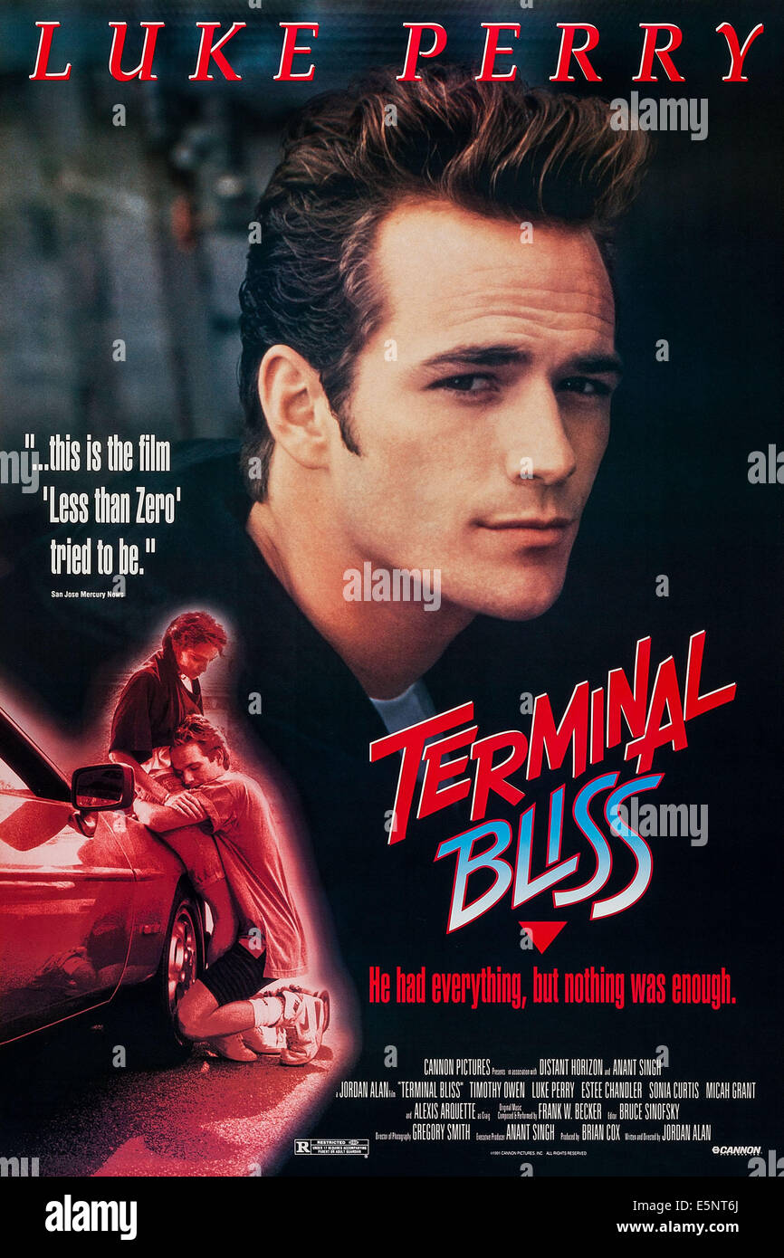 TERMINAL BLISS, US-Plakat, Luke Perry, 1992, © Cannon Films/Courtesy Everett Collection Stockfoto