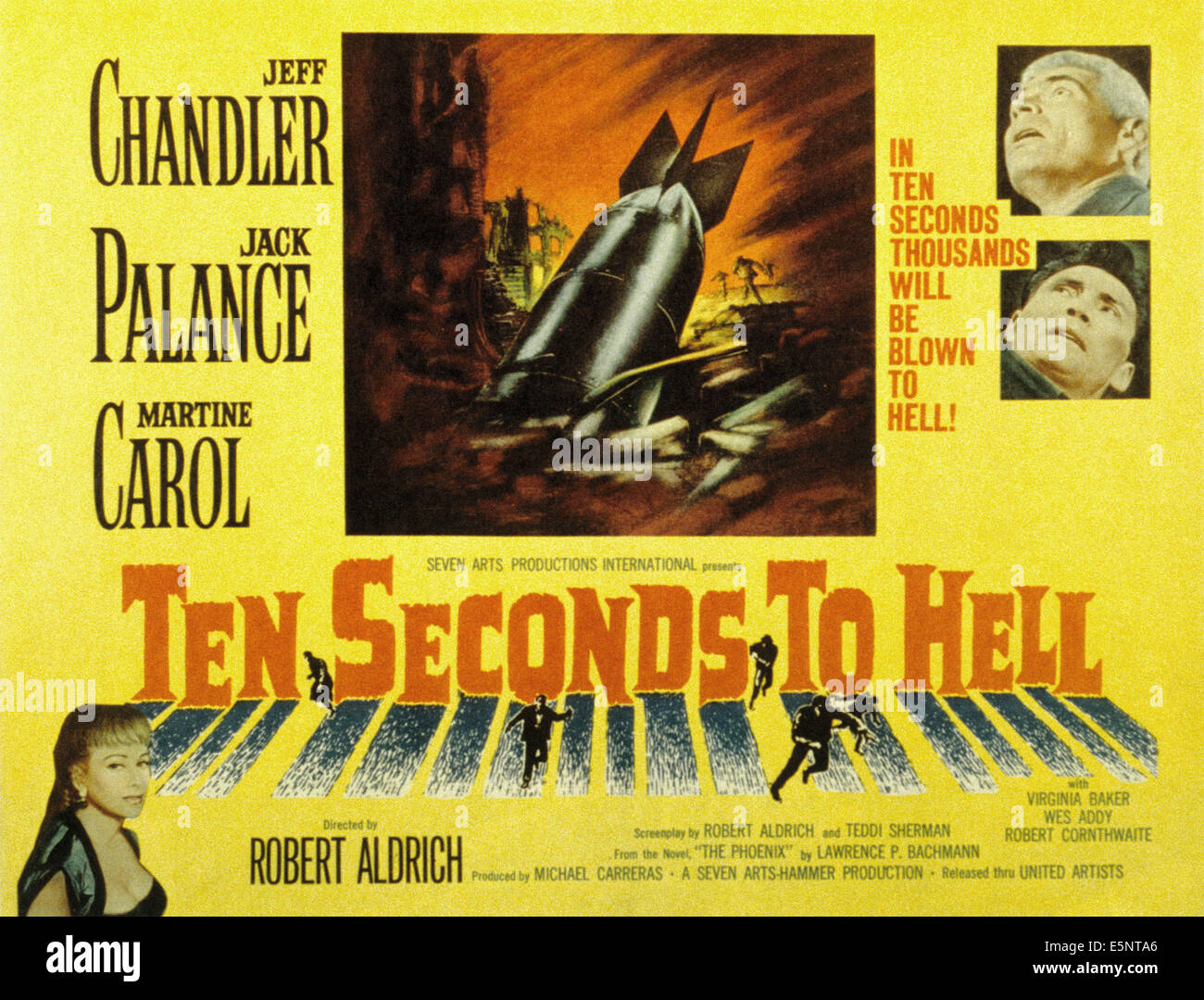 ZEHN Sekunden in die Hölle, Jeff Chandler, Martine Carol, Jack Palance, 1959 Stockfoto