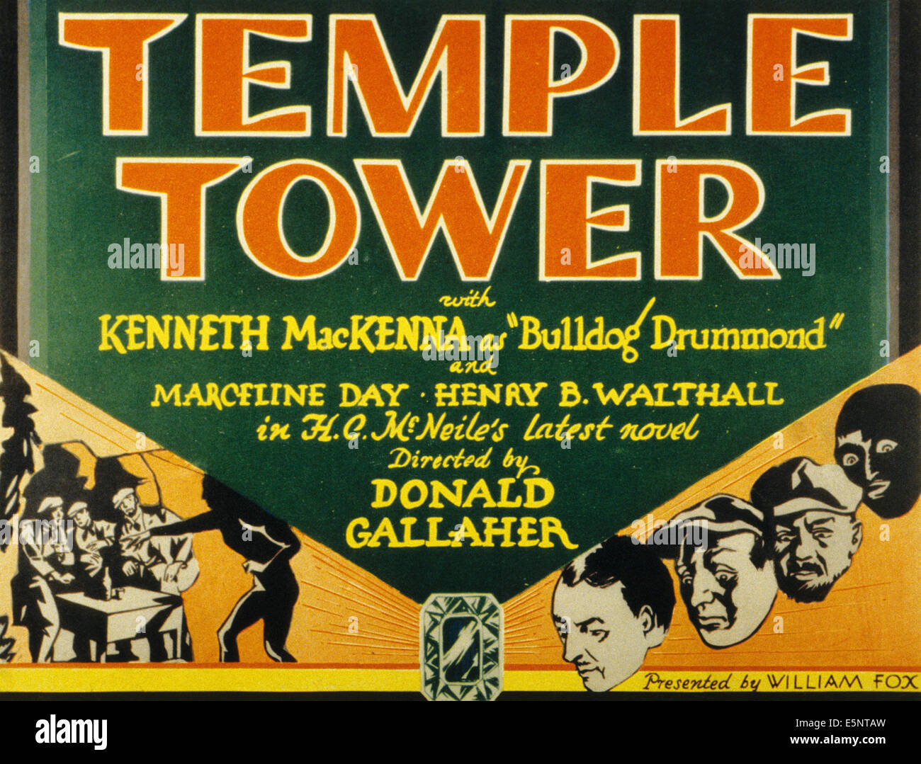 TEMPELTURM, Kenneth MacKenna (als Bulldog Drummond), 1930, TM und Copyright © 20. Century Fox Film Corp. Alle Rechte vorbehalten Stockfoto