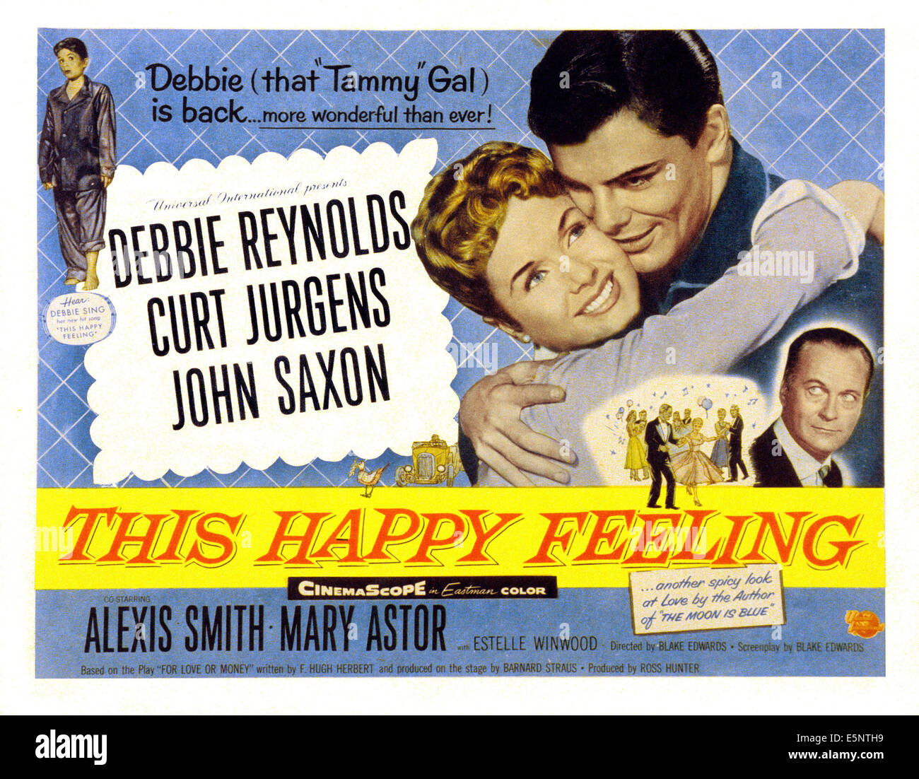 SO glücklich fühlen, Debbie Reynolds, John Saxon, Quark Jurgens, 1958 Stockfoto