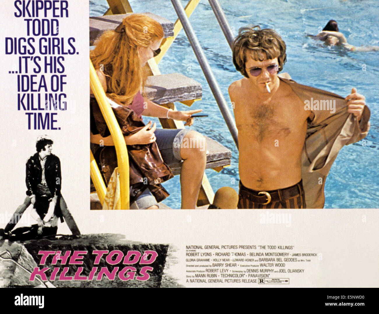 TODD Tötungen, rechts: Robert auf Lobbycard, 1971. Stockfoto