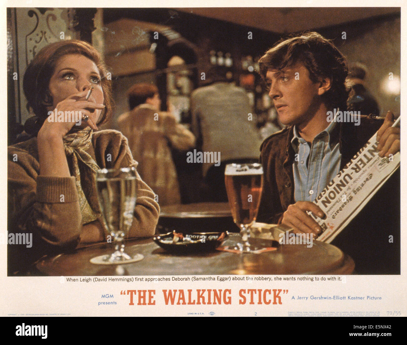 THE WALKING STICK, US-Plakat-Kunst, von links: Samantha Eggar, David Hemmings, 1970 Stockfoto