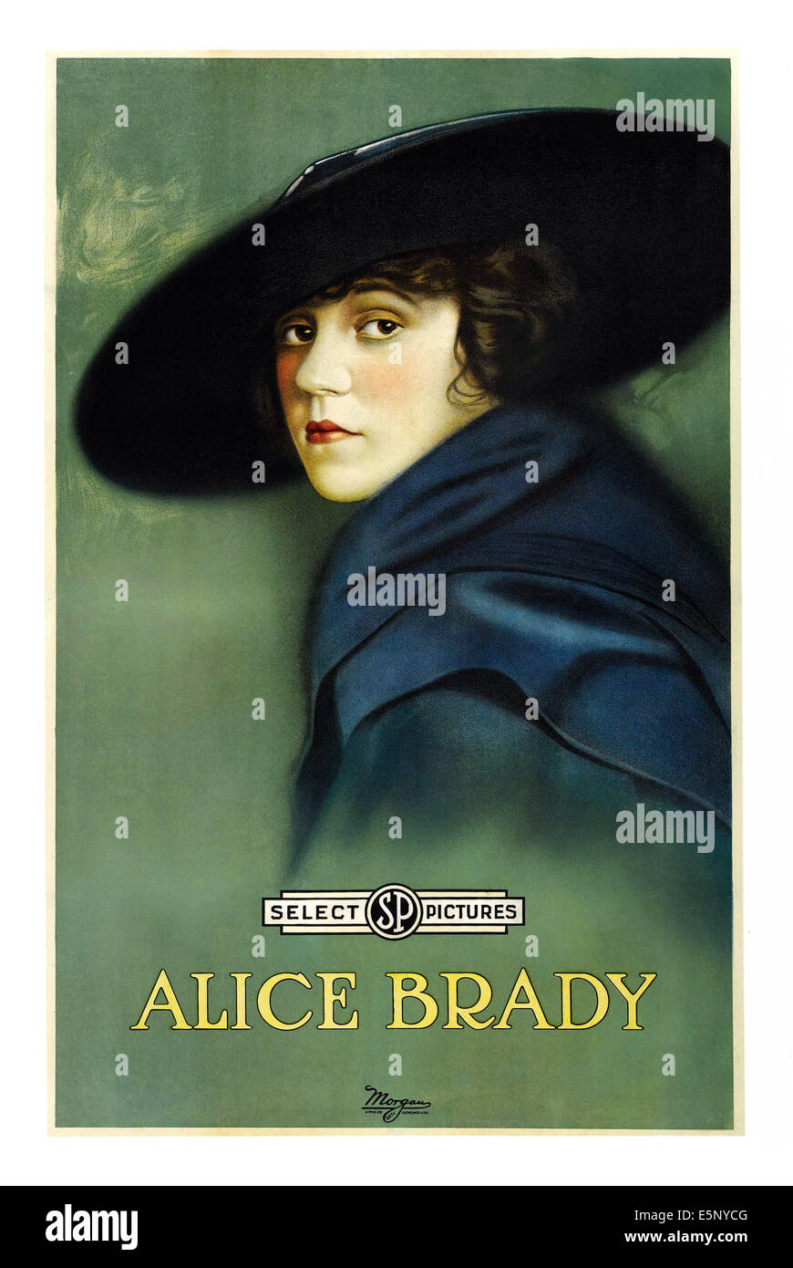 Alice Brady auf 1918 Werbe-Plakat-Kunst Stockfoto