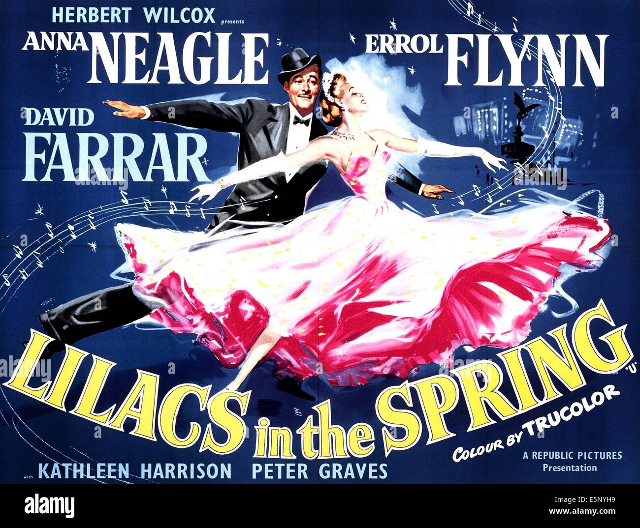 Flieder IN THE SPRING, von links: Errol Flynn, Anna Neagle, 1954, lits1955e3-fsct10, Foto: Everett Collection Stockfoto