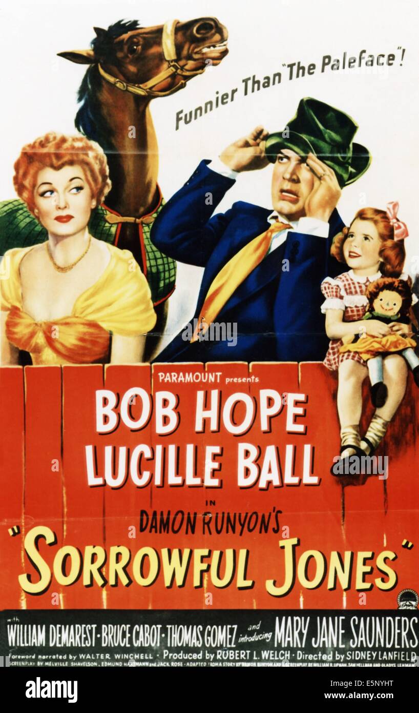 SCHMERZHAFTEN JONES, von links: Lucille Ball, Bob Hope, Mary Jane Saunders, 1949, 001, Foto von: Everett Collection (98227) Stockfoto