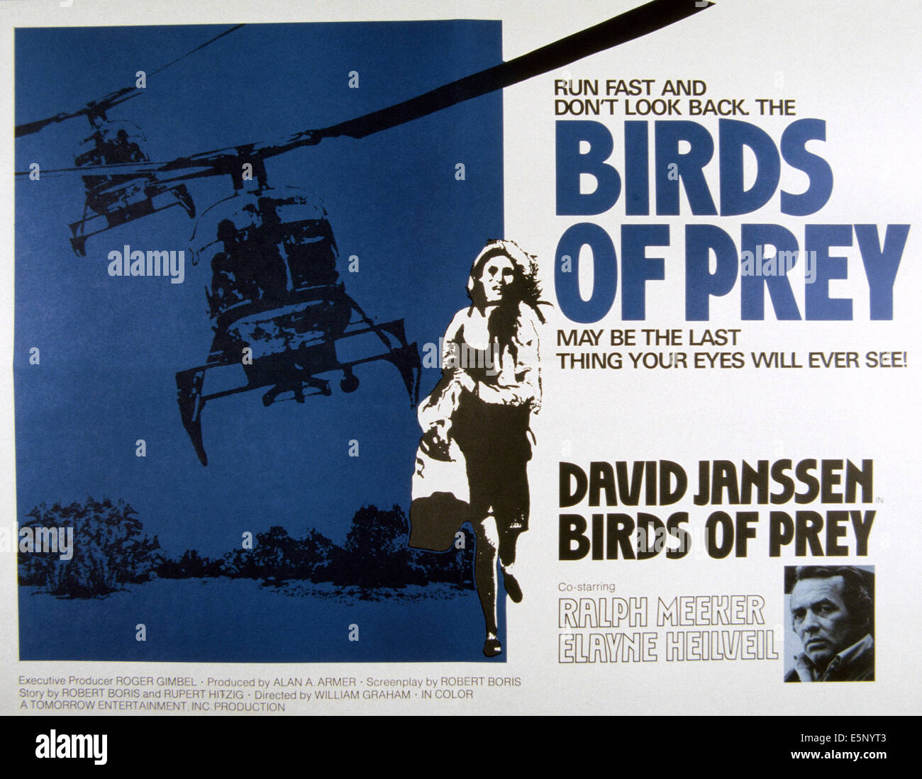 BIRDS OF PREY, David Janssen (unten), 1973 Stockfoto