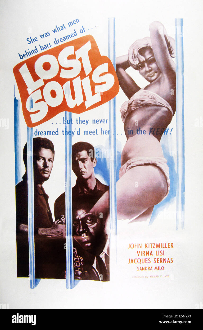 LOST SOULS (aka VITE PERDUTE), von links: Jacques Sernas, Gabriele Tinti, John Kitzmiller (vorne), Virna Lisi (rechts), 1959 Stockfoto