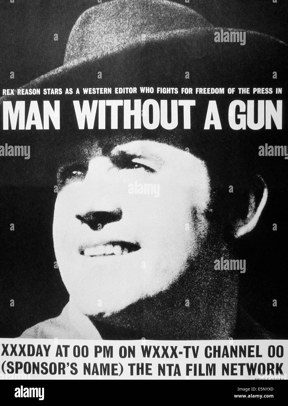 Mann ohne A GUN, US-Plakat, Rex Reason, 1957-59 Stockfoto