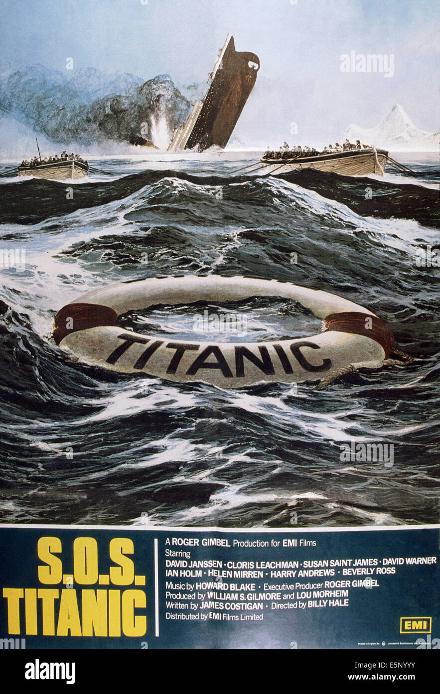 S.O.S. TITANIC, britische Plakat, 1979, © ABC/Courtesy Everett Collection Stockfoto