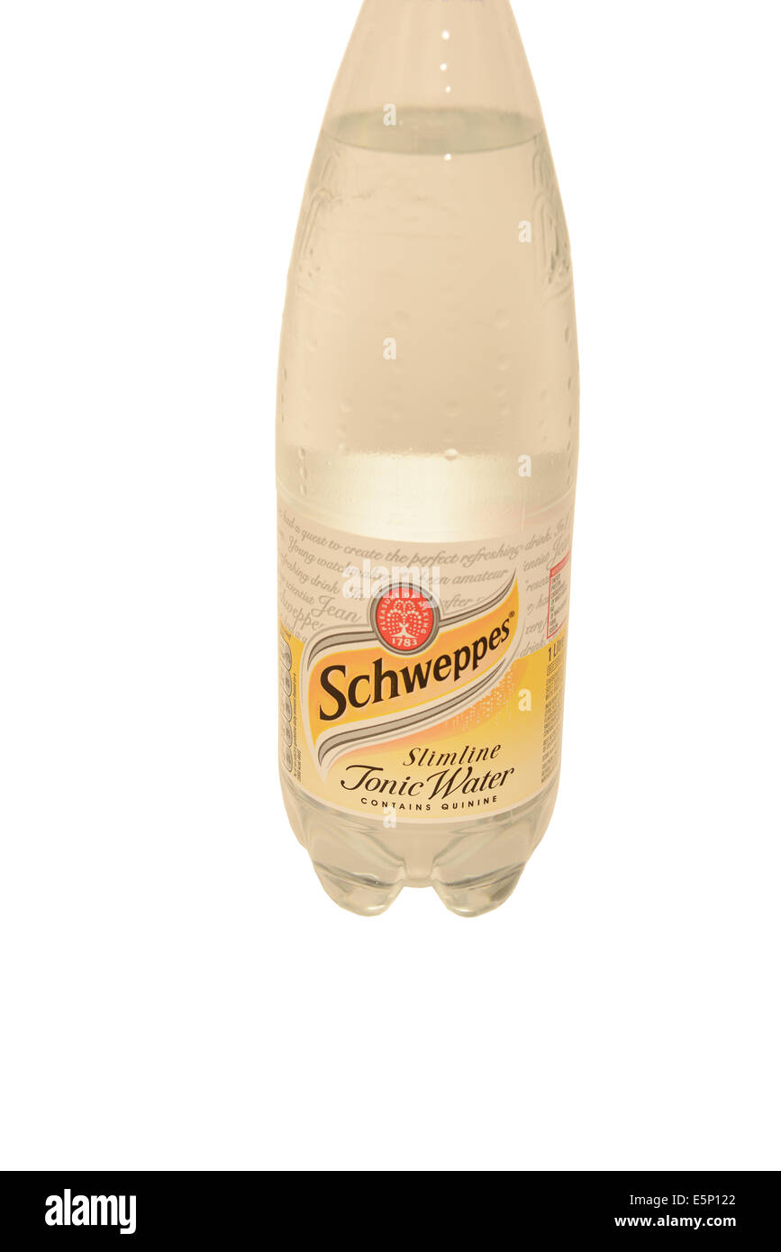Schweppes Slimline Tonic water Stockfoto