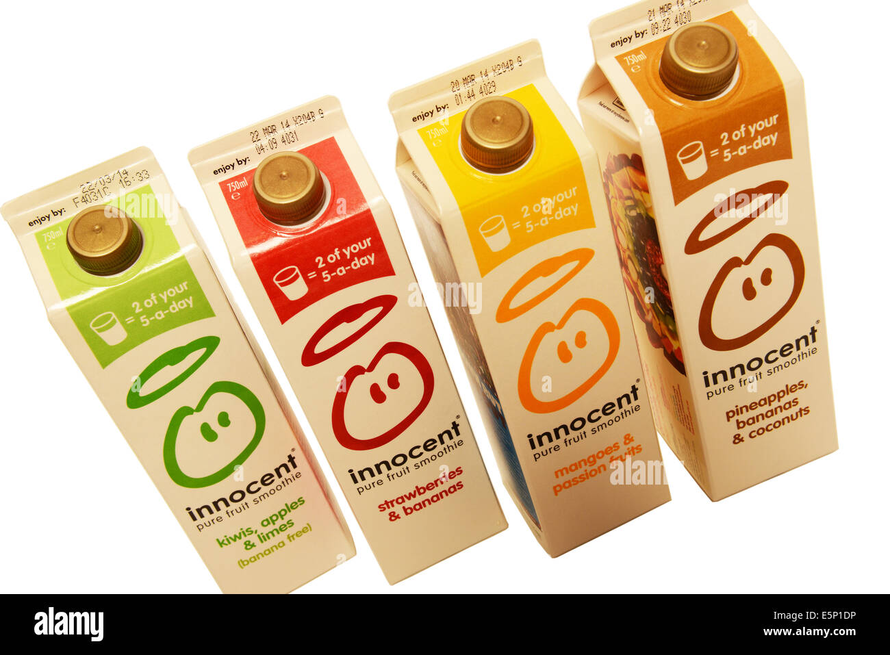 Innocent Smoothies Stockfoto