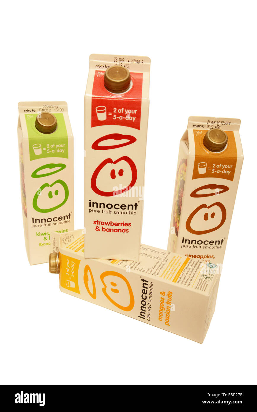 Innocent Smoothies Stockfoto