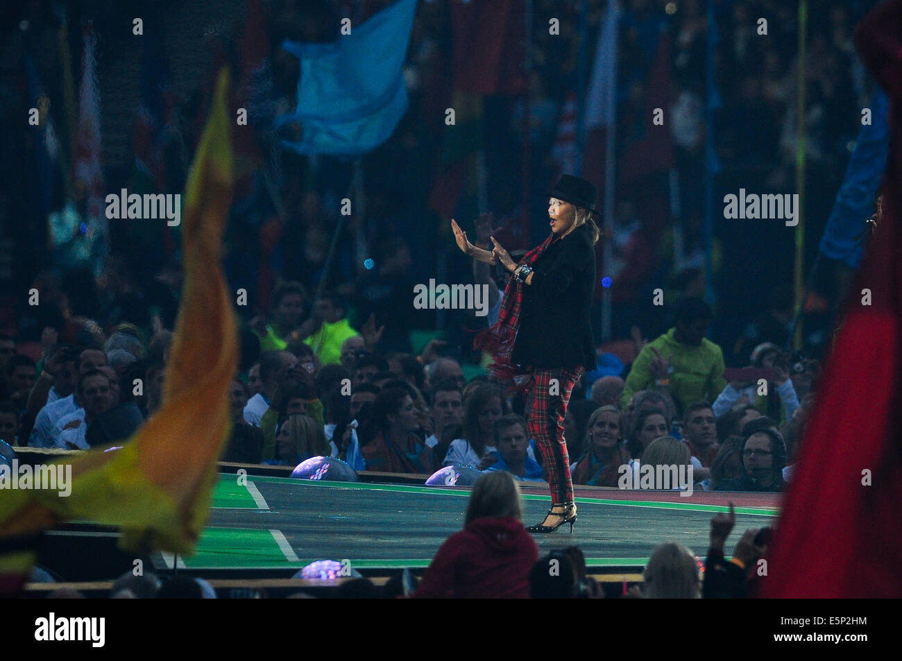 Die Abschlussfeier der Commonwealth Games 2014 in Glasgow, Schottland Stockfoto