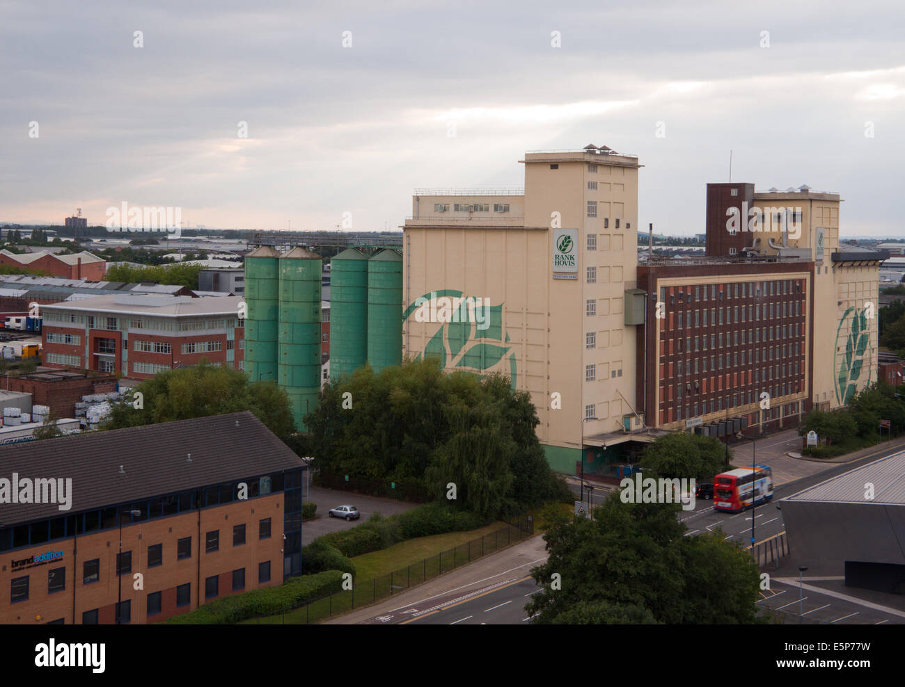 Rang Hovis Gebäude an Manchester Trafford Park, Salford Quays. Stockfoto