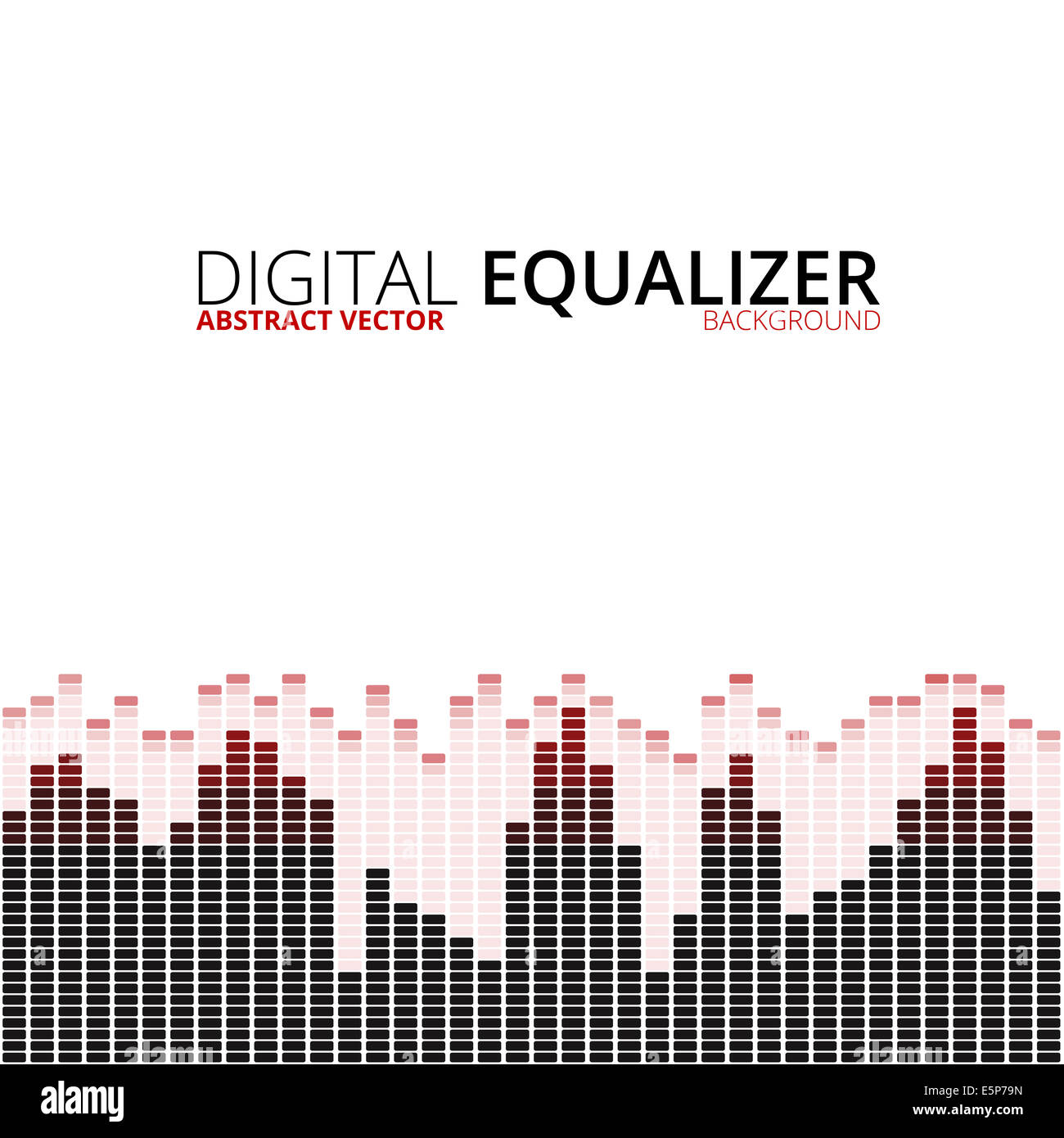 Equalizer auf abstrakte Technik-Hintergrund Stockfoto
