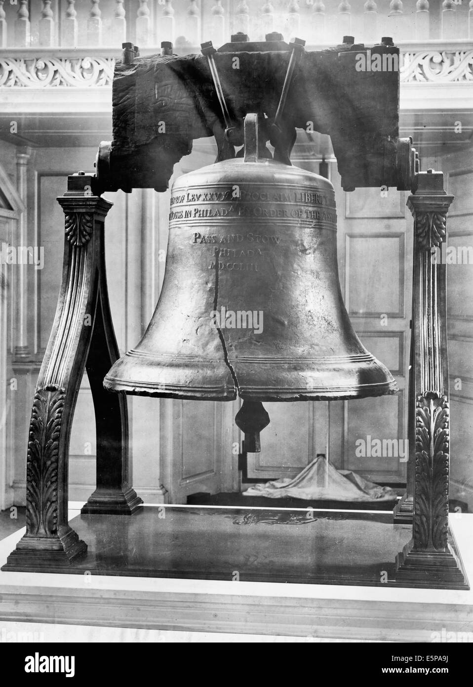 Liberty Bell, Independence Hall, Philadelphia, Pennsylvania, ca. 1901 Stockfoto