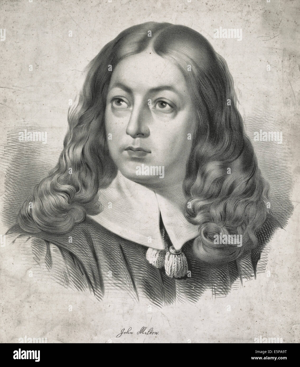 John Milton - Polemiker, ein englischer Dichter, Literat und ein Beamter des Commonwealth of England unter Oliver Cromwell. Stockfoto