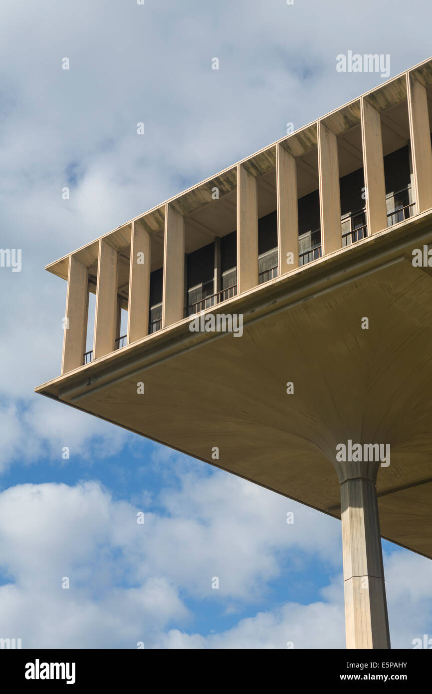 Architektonisches Detail-Ansicht der Hawaii State Capitol Building in Honolulu, Oahu Stockfoto