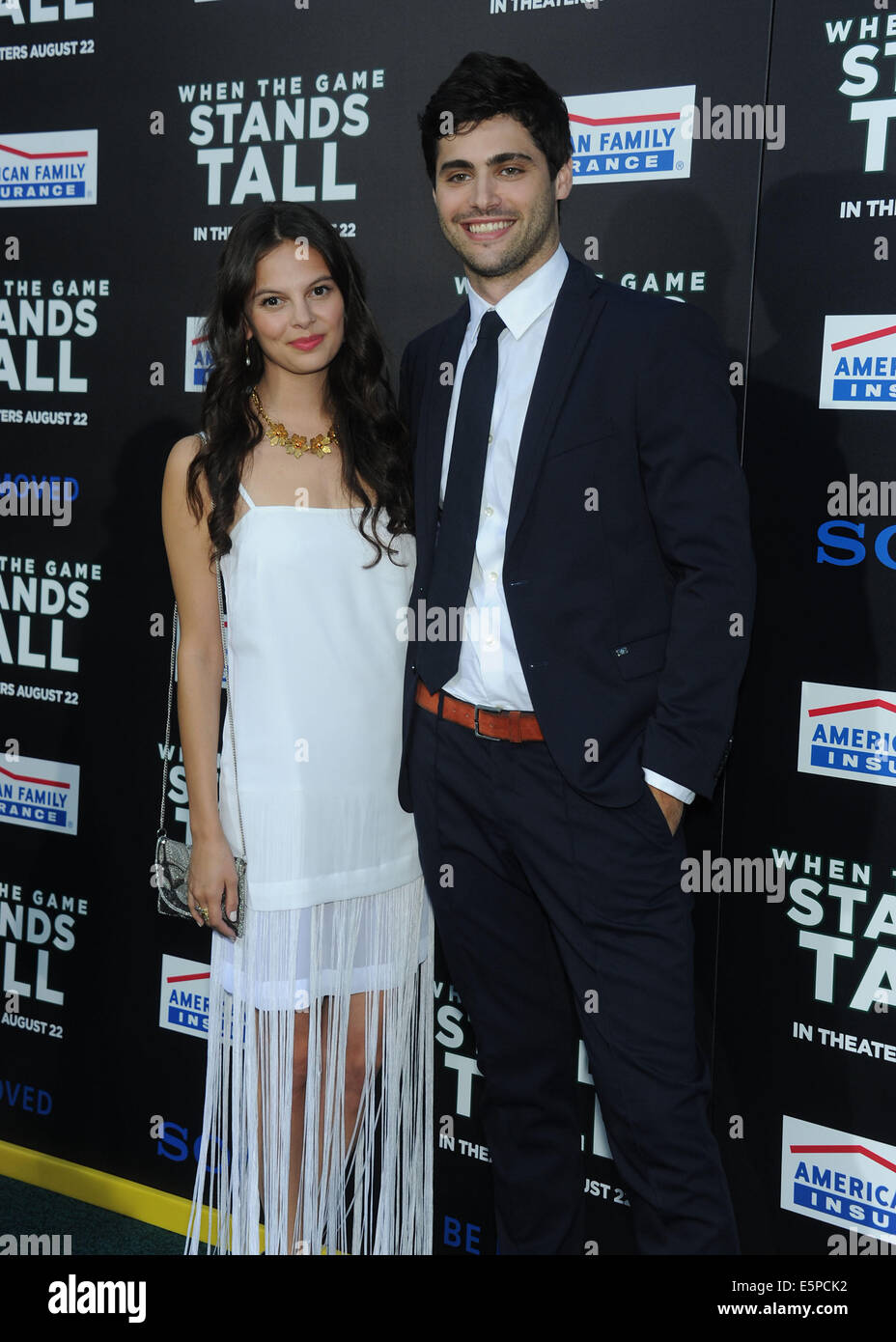 Hollywood, Kalifornien, USA. 4. August 2014. Matthew Daddario & Ester Kim kommt für die '' Wenn das Spiel steht hoch '' Weltpremiere am Arclight Theater. Bildnachweis: Lisa O'Connor/ZUMA Draht/Alamy Live-Nachrichten Stockfoto