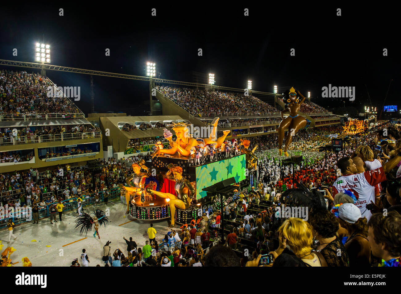 Samba-Parade, Karneval in Rio, Rio De Janeiro, Brasilien Stockfoto