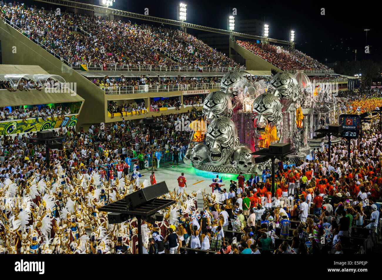 Samba-Parade, Karneval in Rio, Rio De Janeiro, Brasilien Stockfoto