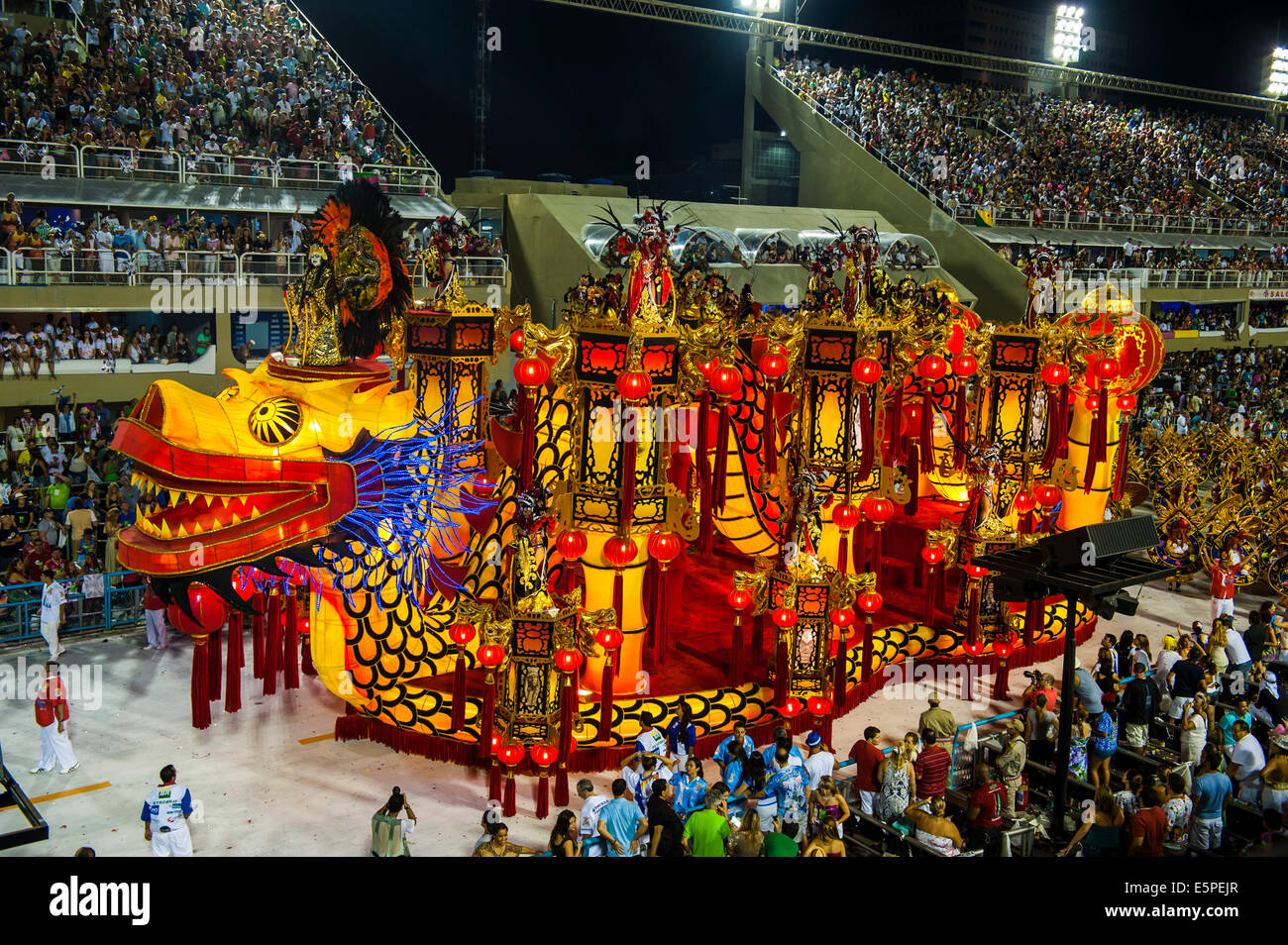 Samba-Parade, Karneval in Rio, Rio De Janeiro, Brasilien Stockfoto