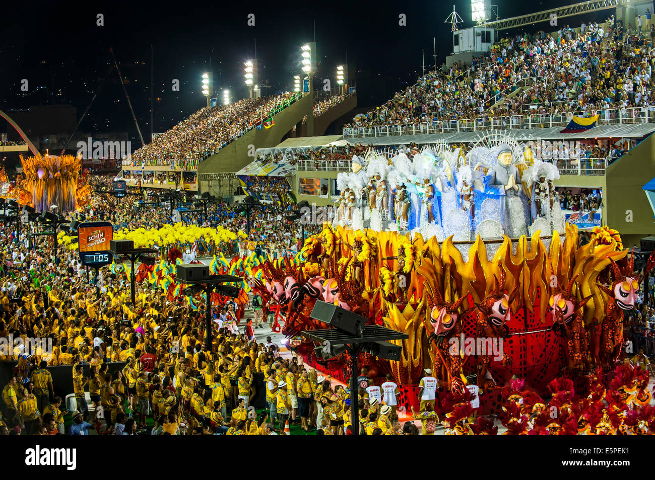 Samba-Parade, Karneval in Rio, Rio De Janeiro, Brasilien Stockfoto