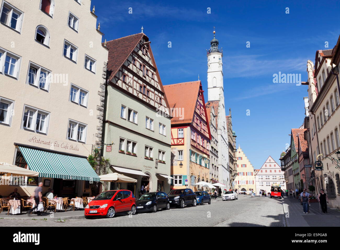 Rathaus, Rothenburg Ob der Tauber, romantische Straße (Romantische Straße), Franken, Bayern, Deutschland, Europa Stockfoto