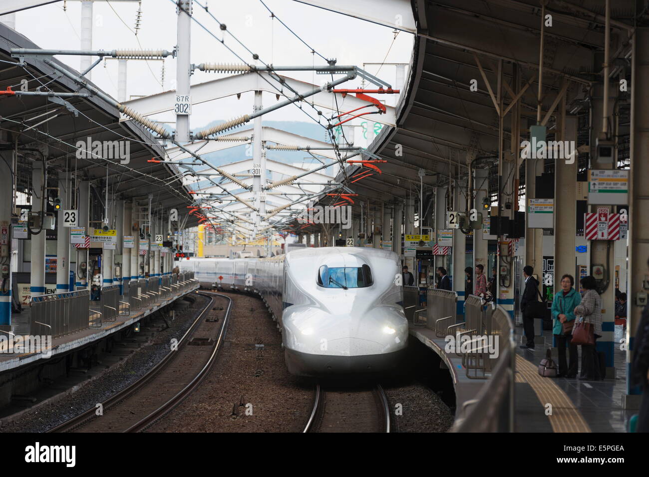 Shinkansen-Hochgeschwindigkeitszug, Honshu, Japan, Asien Stockfoto