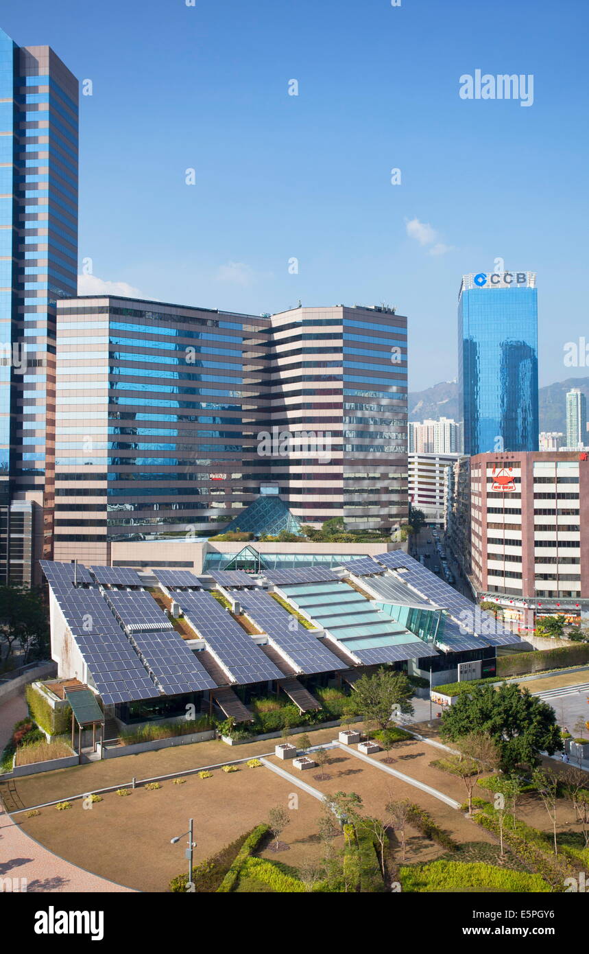 Null-CO2-Gebäude, Kowloon Bay, Kowloon, Hong Kong, China, Asien Stockfoto
