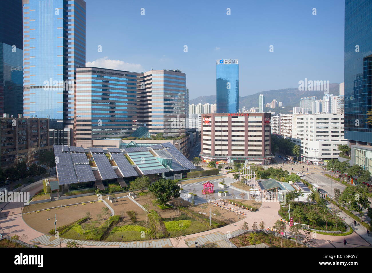 Null-CO2-Gebäude, Kowloon Bay, Kowloon, Hong Kong, China, Asien Stockfoto